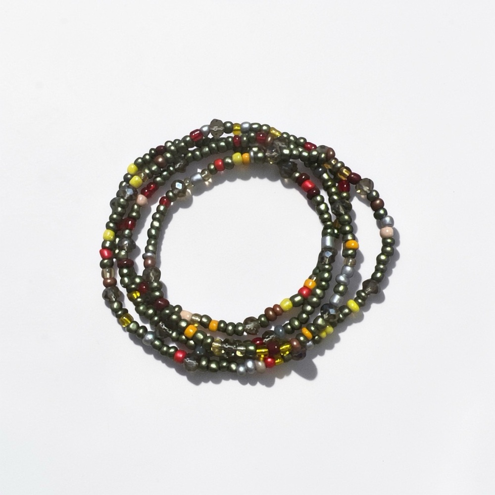 Multicolor Beaded 36” Stretch Waistbead